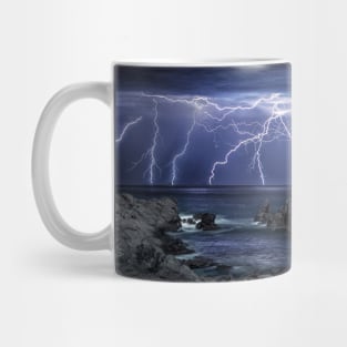 Lightning over Sugarloaf Rock Mug